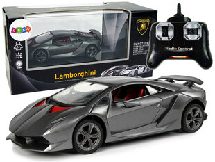 Kauko-ohjattava Urheiluauto Lamborghini, 2.4G, 1:24, hopea hinta ja tiedot | Poikien lelut | hobbyhall.fi