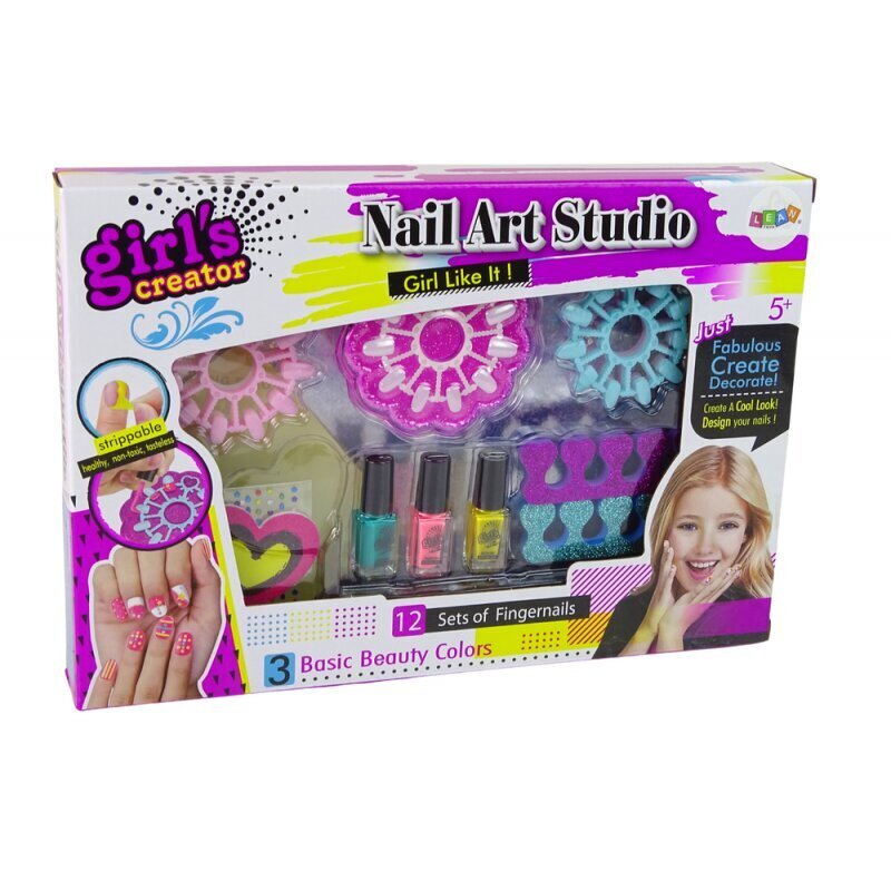 Kynsitaidesetti lapsille Leantoys Little Ladies Nail Art Studio hinta ja tiedot | Tyttöjen lelut | hobbyhall.fi