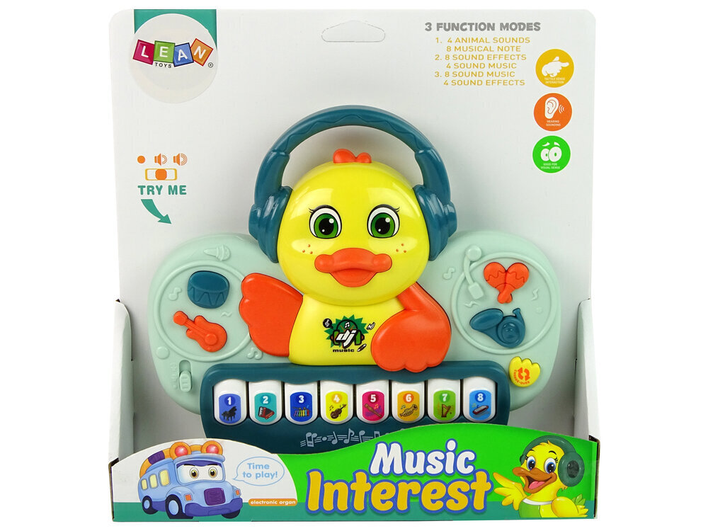 Interaktiivinen Piano Lean Toys: Duck DJ, ääni, instrumentit, melodiat hinta ja tiedot | Vauvan lelut | hobbyhall.fi