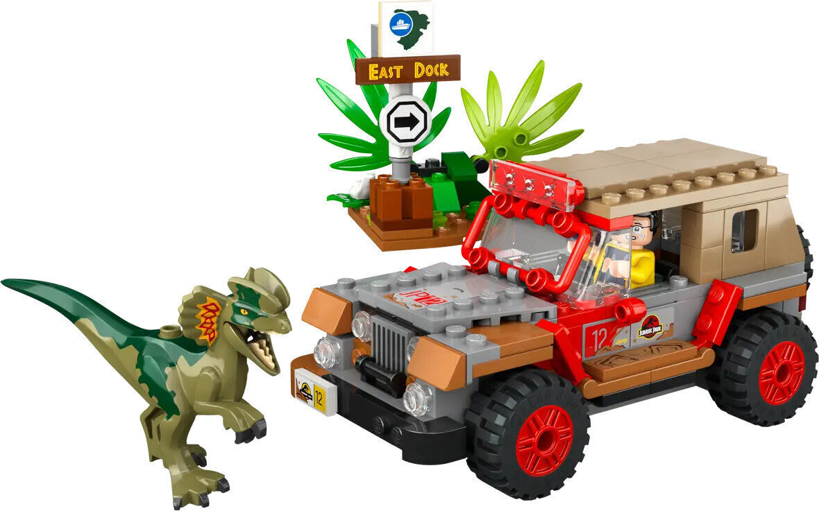 76958 LEGO® Jurassic World Dilophosauruksen väijytys hinta ja tiedot | LEGOT ja rakennuslelut | hobbyhall.fi