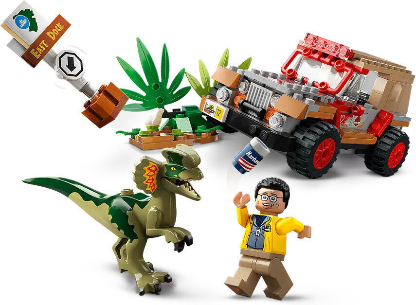 76958 LEGO® Jurassic World Dilophosauruksen väijytys hinta ja tiedot | LEGOT ja rakennuslelut | hobbyhall.fi