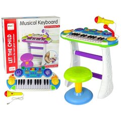 Piano mikrofonilla ja tuolilla, sininen hinta ja tiedot | Kehittävät lelut | hobbyhall.fi