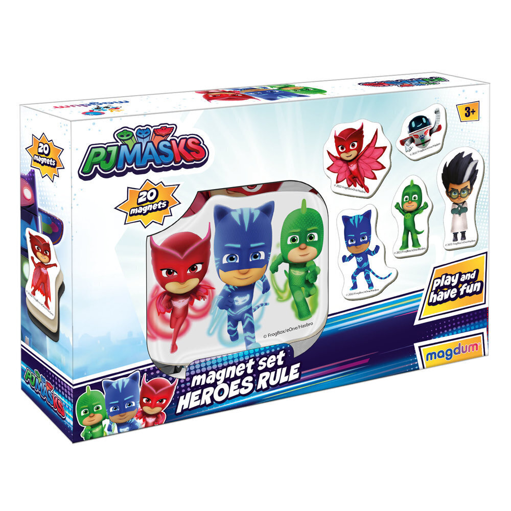 Magneettitarrasarja Pj Masks, 20 kpl. hinta ja tiedot | Kehittävät lelut | hobbyhall.fi