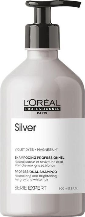 Sävyjä korjaava shampoo L'Oreal Professionnel Silver Shampoo 500ml hinta ja tiedot | Shampoot | hobbyhall.fi