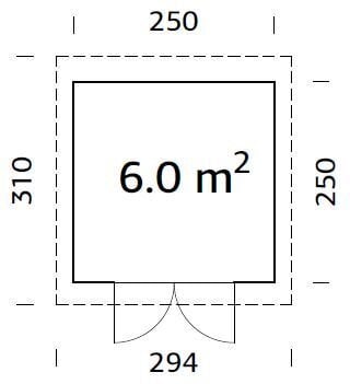 Pihavarasto Lara 6,0 m² hinta ja tiedot | Piharakennukset | hobbyhall.fi