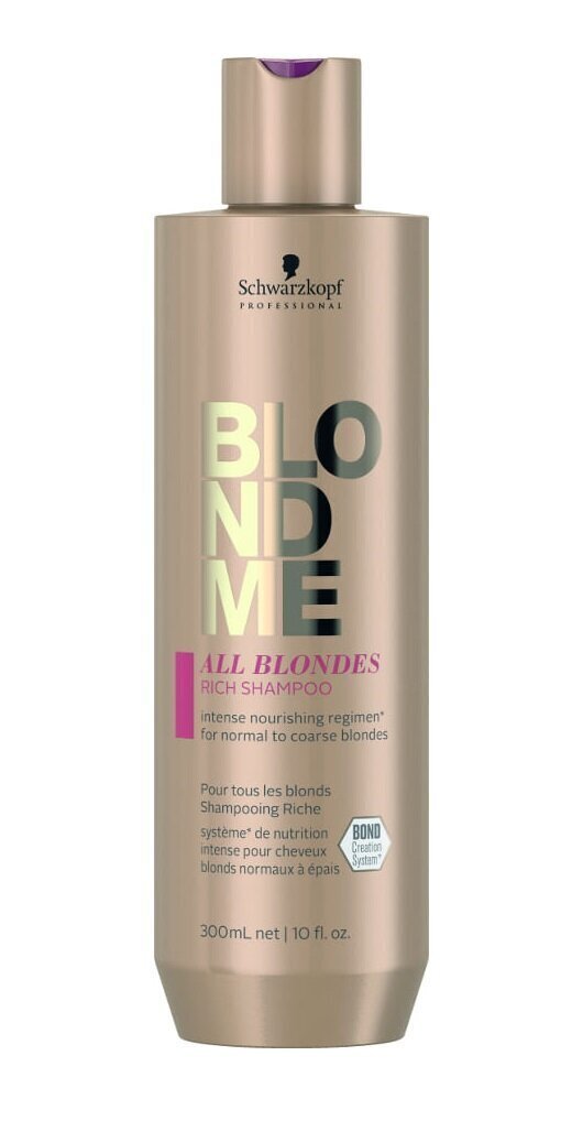 Ravitseva shampoo Schwarzkopf Blond Me All Blondes Rich Shampoo 300ml hinta ja tiedot | Shampoot | hobbyhall.fi