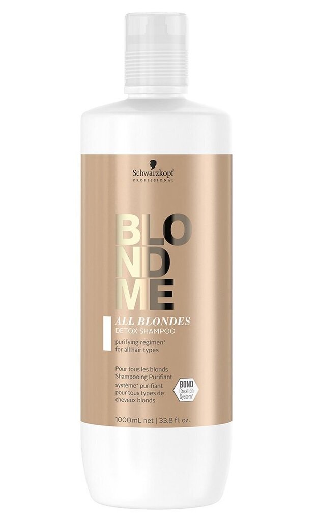 Detoxifying Shampoo Schwarzkopf Professional Blond Me Detox 1000 ml hinta ja tiedot | Shampoot | hobbyhall.fi