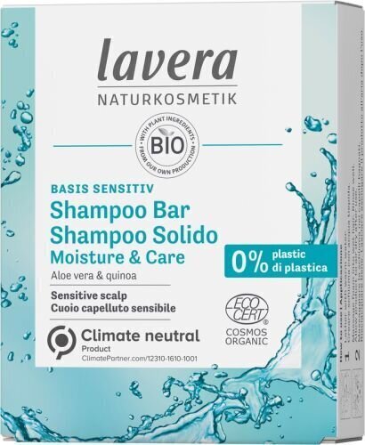 Kiinteä shampoo Lavera Basis Sensitiv, 50 g hinta ja tiedot | Shampoot | hobbyhall.fi