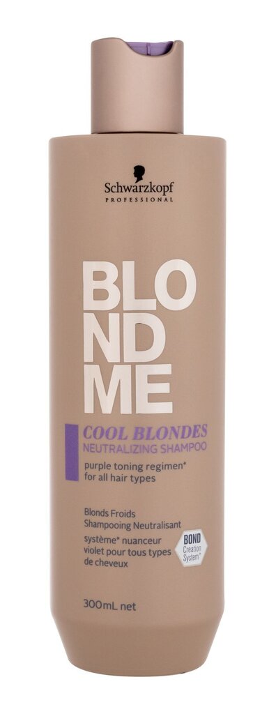 Keltaisia hiuksia neutraloiva shampoo SCHWARZKOPF BLONDME COOL BLONDES, 300 ml hinta ja tiedot | Shampoot | hobbyhall.fi