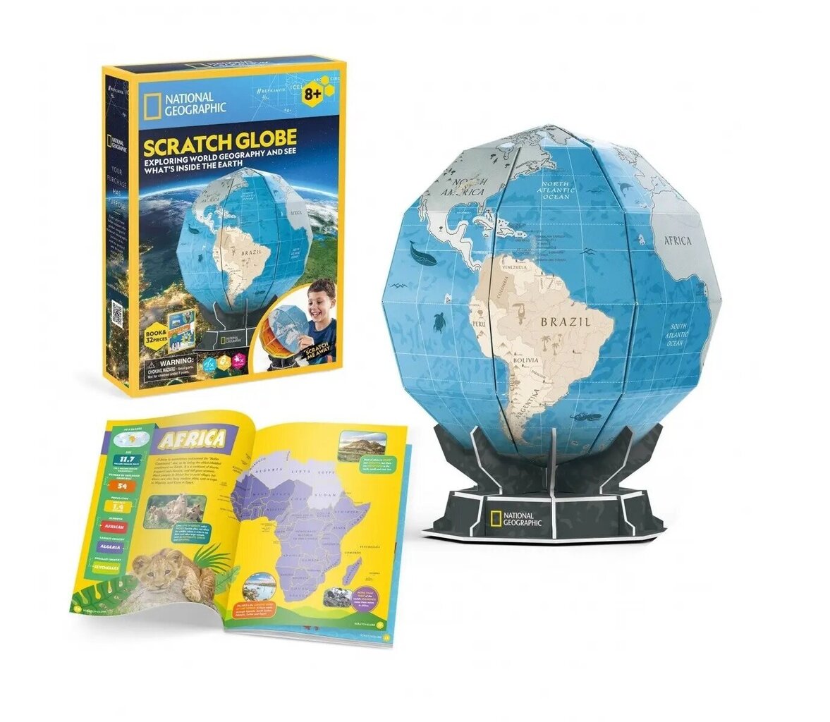 Cubicfun Scratch Globe 3D palapeli hinta ja tiedot | LEGOT ja rakennuslelut | hobbyhall.fi