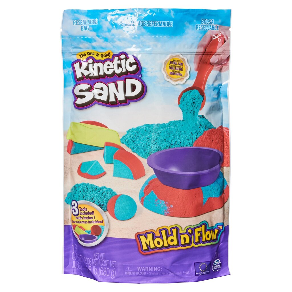 Kinetic Sand Mold n Flow Set hinta ja tiedot | Kehittävät lelut | hobbyhall.fi