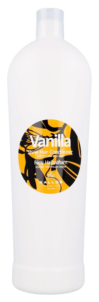 Hoitoaine kuiville hiuksille KALLOS Vanilla Shine Conditioner 1000 ml hinta ja tiedot | Hoitoaineet | hobbyhall.fi
