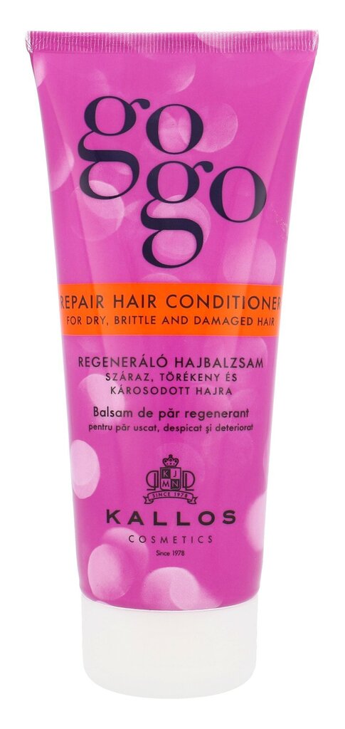 Kallos Cosmetics Gogo Repair hoitoaine 200 ml hinta ja tiedot | Hoitoaineet | hobbyhall.fi