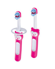 Lasten hammasharja MAM, 6 kk+, 2 kpl, Vaaleanpunainen hinta ja tiedot | Vauvojen hygieniatuotteet | hobbyhall.fi
