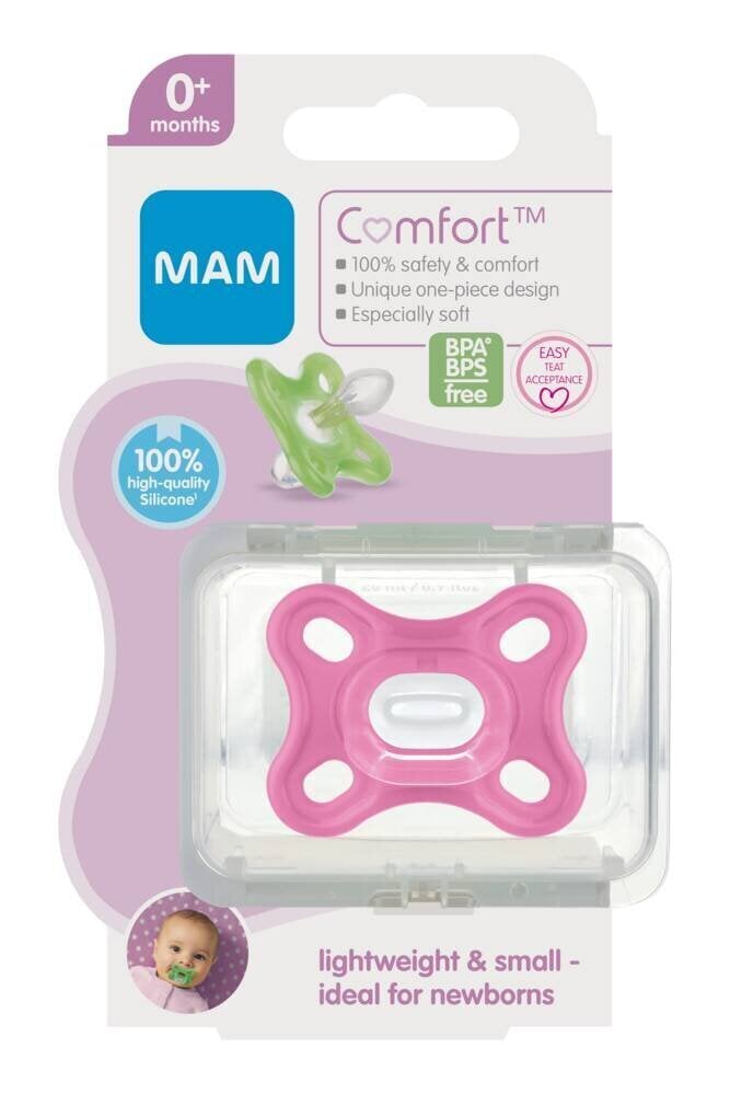 MAM Comfort Silikonitutti 0 kk+, vaaleanpunainen hinta ja tiedot | Tutit | hobbyhall.fi