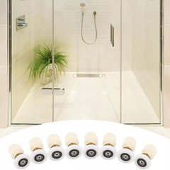 Pyörät suihkuoviin 8 kpl, 25 mm hinta ja tiedot | Kylpyhuonetarvikkeet | hobbyhall.fi