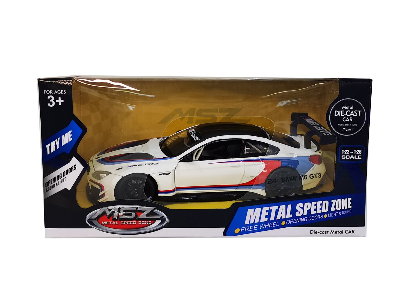 Auto MSZ BMW M6 GT3, 1:24 hinta ja tiedot | Poikien lelut | hobbyhall.fi