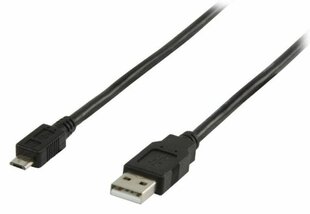 Valueline VLCB60500B20 USB-liitin - micro USB, musta, 2m hinta ja tiedot | Kaapelit ja adapterit | hobbyhall.fi