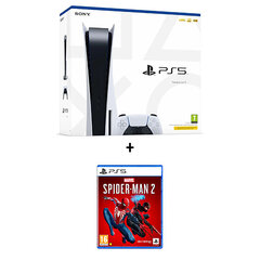 PlayStation 5 Blu-Ray + Spider-man 2 PS5 hinta ja tiedot | Pelikonsolit | hobbyhall.fi