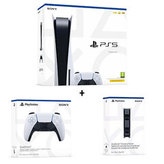 PlayStation 5 Blu-Ray + extra DualSense Controller + Charging Station hinta ja tiedot | Pelikonsolit | hobbyhall.fi