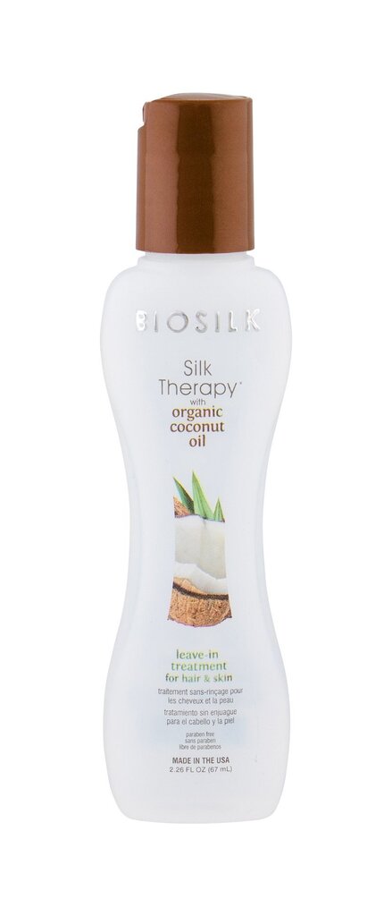 Silkki hiuksille ja iholle Biosilk Silk Therapy kookosöljyllä jätettävä hoitoaine 67 ml hinta ja tiedot | Hoitoaineet | hobbyhall.fi