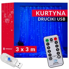 LED Verho 3x3 m 300 LEDiä hinta ja tiedot | Jouluvalot | hobbyhall.fi