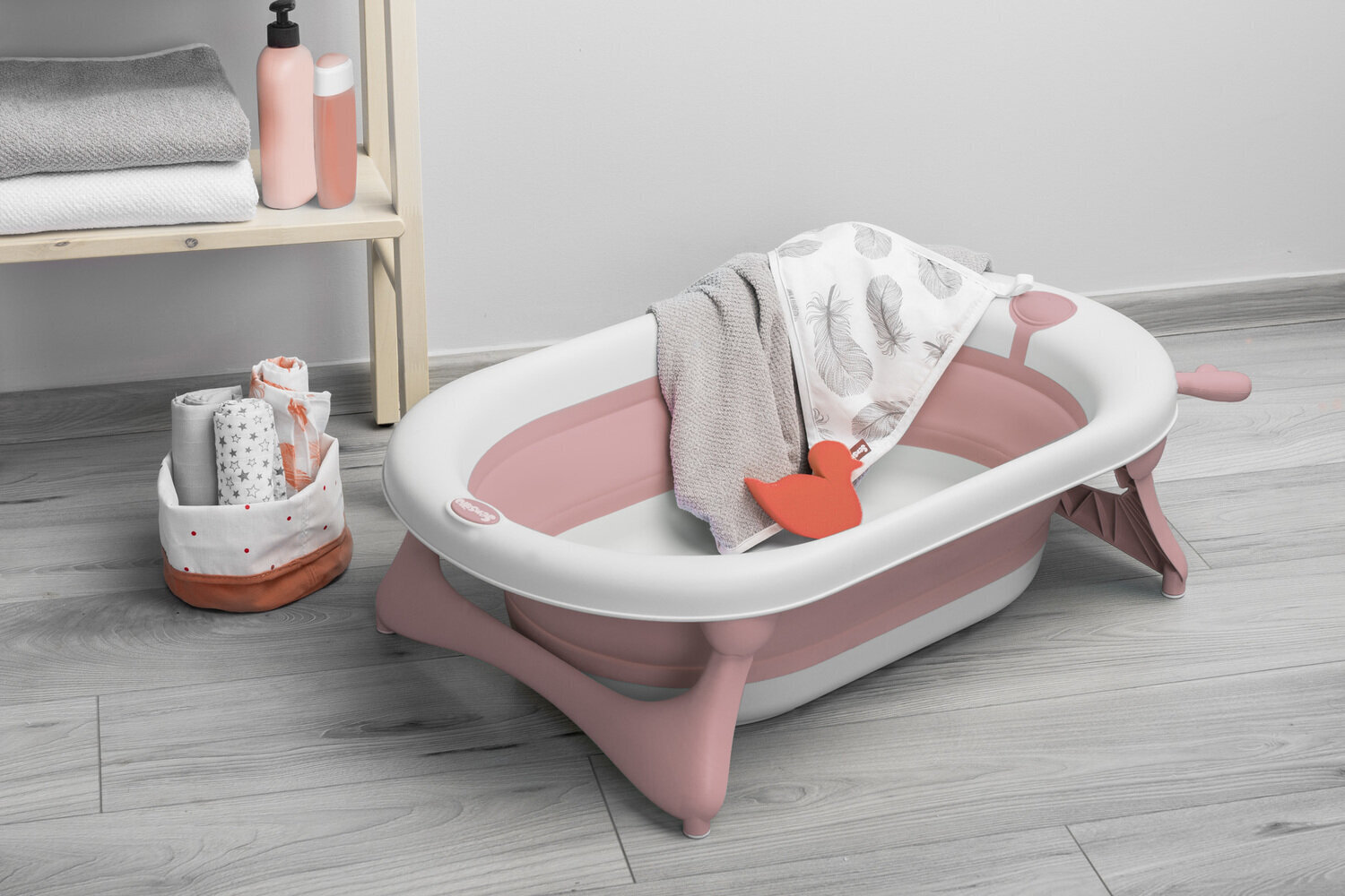 Taitettava kylpyamme Sensillo, roosa hinta ja tiedot | Kylpyvälineet | hobbyhall.fi