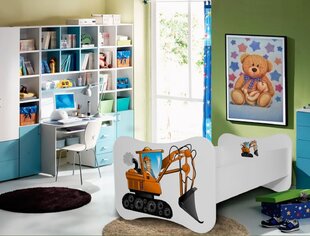 Lasten sänky Adrk Furniture Gonzalo Digger, 80x160 cm, valkoinen hinta ja tiedot | Lastensängyt | hobbyhall.fi