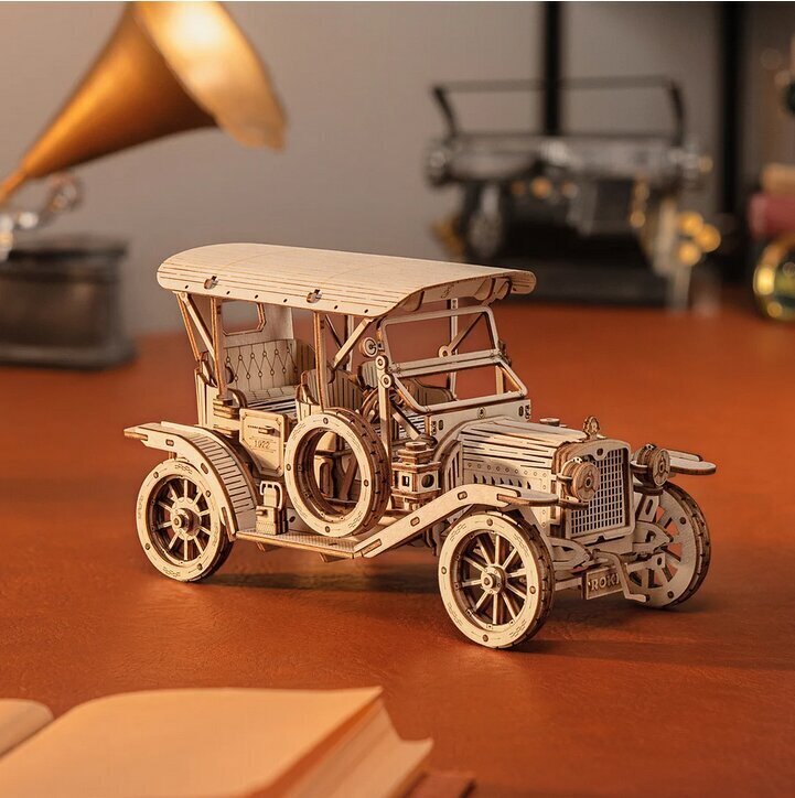 Puinen 3D rakennussetti Robotime Vintage Car hinta ja tiedot | LEGOT ja rakennuslelut | hobbyhall.fi