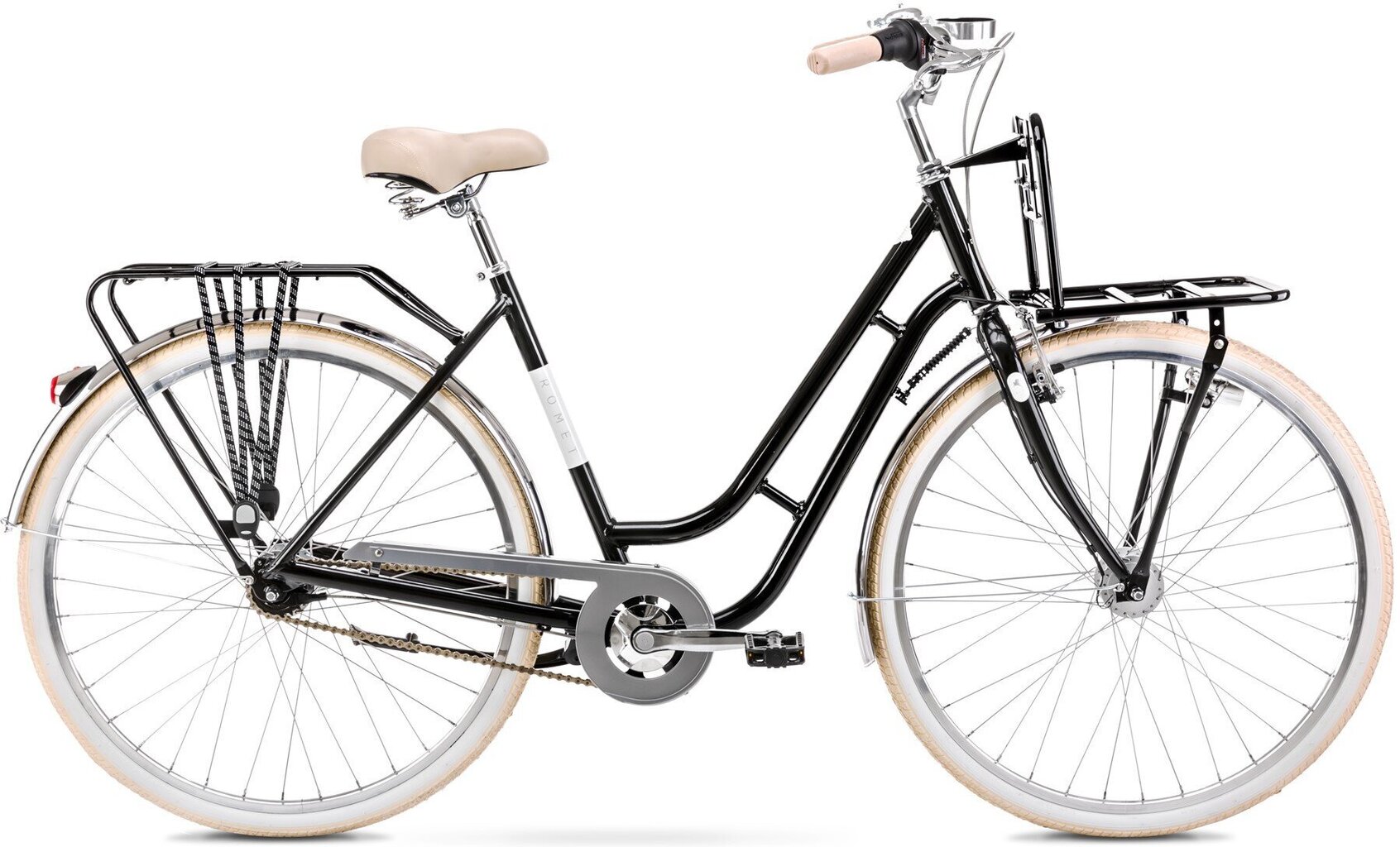 Romet Luiza Lux 28" 2023 mustan värinen polkupyörä -19" / L hinta ja tiedot | Polkupyörät | hobbyhall.fi
