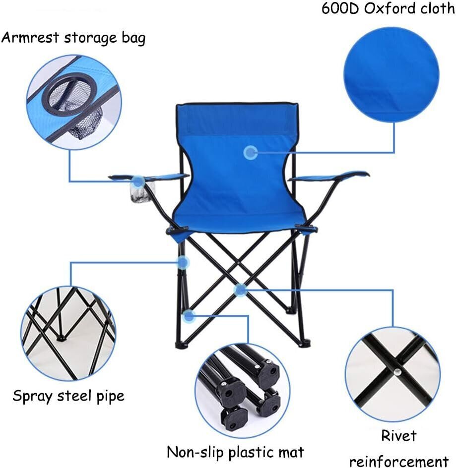 Kokoontaitettava tuoli, sininen hinta ja tiedot | Retkeilyvarusteet | hobbyhall.fi