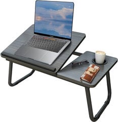Taitettava kannettava tietokonepöytä, musta hinta ja tiedot | Tietokonepöydät ja työpöydät | hobbyhall.fi