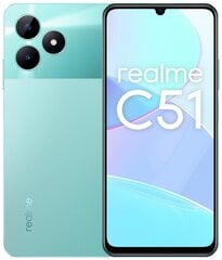 Realme C51 4GB/128GB Mint Green hinta ja tiedot | Matkapuhelimet | hobbyhall.fi