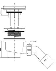 Suihkun sifoni McAlpine HC27 / 90 hinta ja tiedot | Vesilukot | hobbyhall.fi