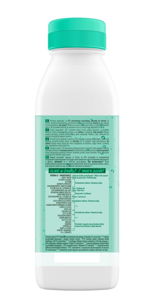 Hiustenhoitoaine Garnier Fructis Aloe Hair Food 350 ml hinta ja tiedot | Hoitoaineet | hobbyhall.fi