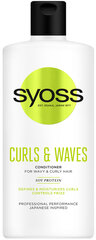 Hoitoaine Syoss Curls & Waves 440 ml hinta ja tiedot | Hoitoaineet | hobbyhall.fi