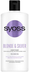 Hoitoaine Syoss Blonde &amp; Silver 440 ml hinta ja tiedot | Hoitoaineet | hobbyhall.fi