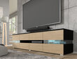 TV-taso LED-valolla Viper, 186 cm, musta hinta ja tiedot | TV-tasot | hobbyhall.fi