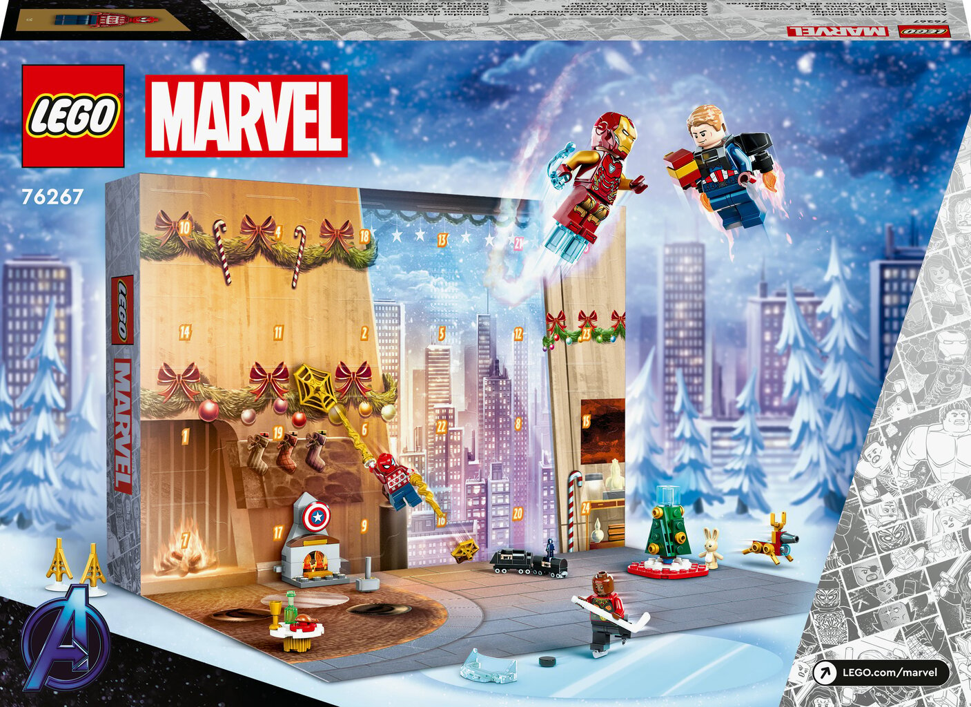 76267 LEGO® Marvel Avengers Joulukalenteri hinta ja tiedot | LEGOT ja rakennuslelut | hobbyhall.fi