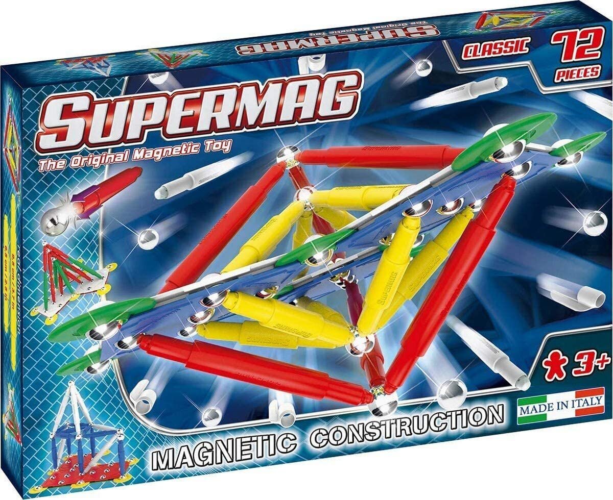 Magneettinen rakennussetti Supermag Primary 0401, 72 osaa hinta ja tiedot | LEGOT ja rakennuslelut | hobbyhall.fi