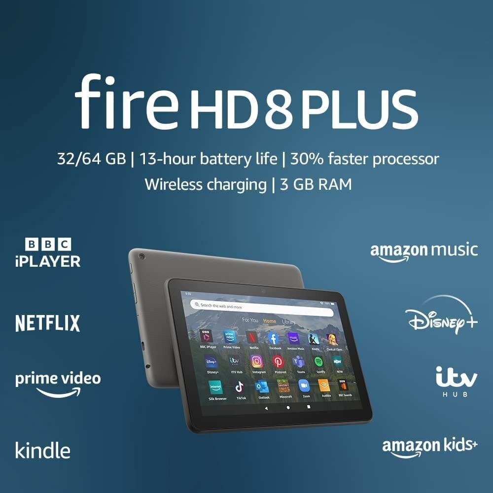 Fire HD 8+ plus 32gb 2022 Black hinta ja tiedot | Tabletit | hobbyhall.fi