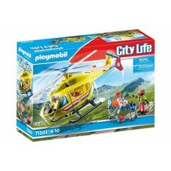 Rakennussetti Playset Playmobil 71203 City Life Rescue Helicopter 48 osaa hinta ja tiedot | LEGOT ja rakennuslelut | hobbyhall.fi