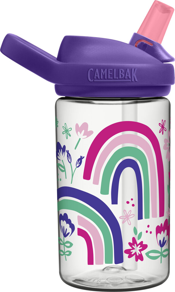 Lasten juomapullo Camelbak Eddy+Kids Rainbow Floral, 400 ml, violetti hinta ja tiedot | Juomapullot | hobbyhall.fi