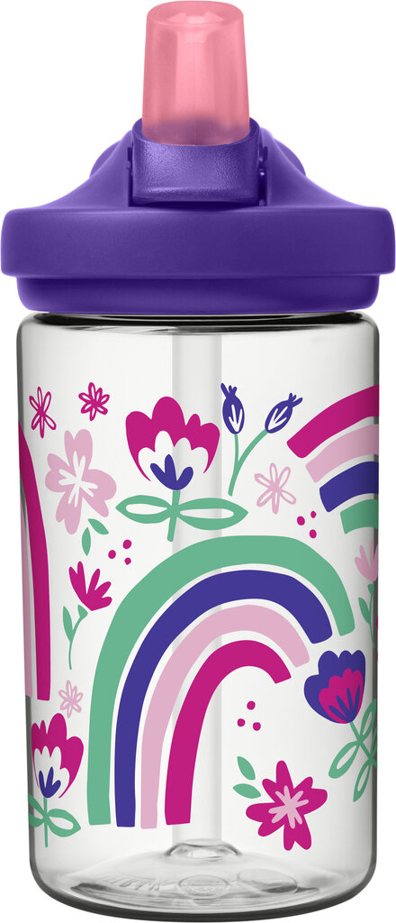 Lasten juomapullo Camelbak Eddy+Kids Rainbow Floral, 400 ml, violetti hinta ja tiedot | Juomapullot | hobbyhall.fi