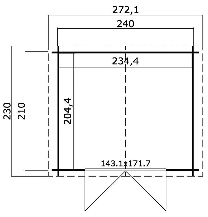 Pihavarasto Asturies 4,8 m² hinta ja tiedot | Piharakennukset | hobbyhall.fi