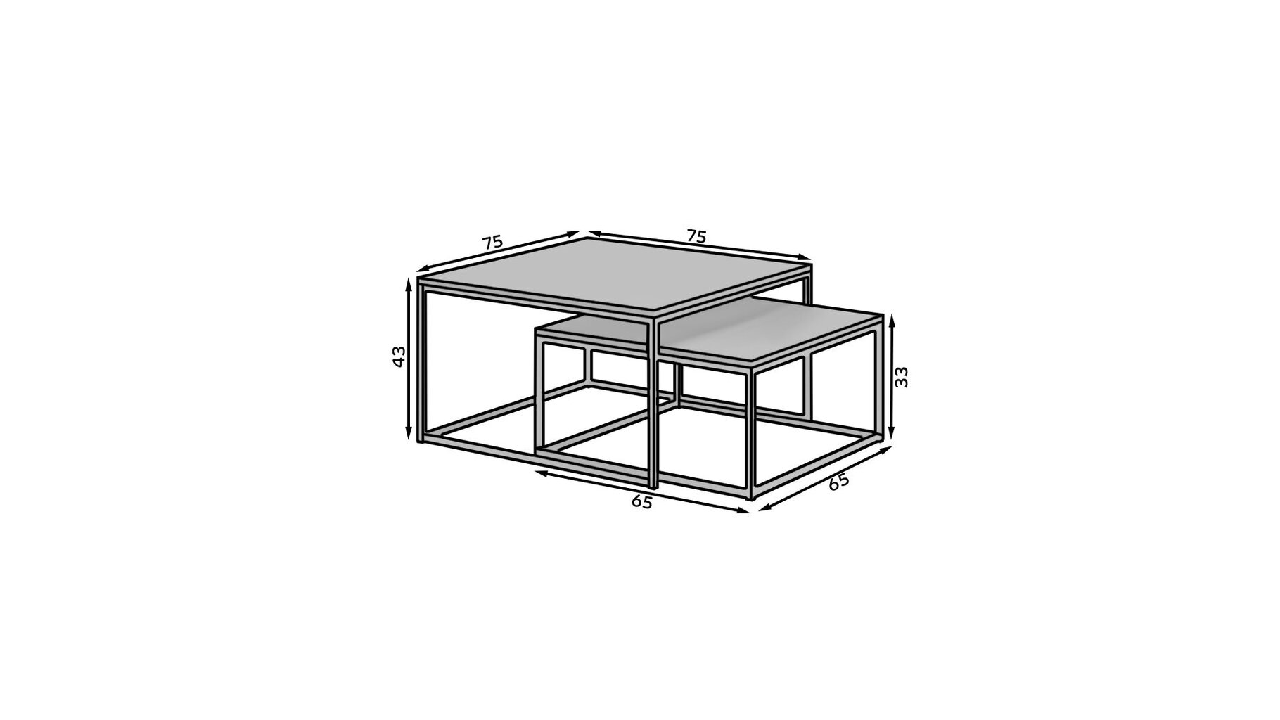 Sohvapöytäsetti ADRK Furniture Kama, ruskea/valkoinen hinta ja tiedot | Sohvapöydät | hobbyhall.fi