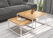 Sohvapöytäsetti ADRK Furniture Kama, ruskea/valkoinen hinta ja tiedot | Sohvapöydät | hobbyhall.fi