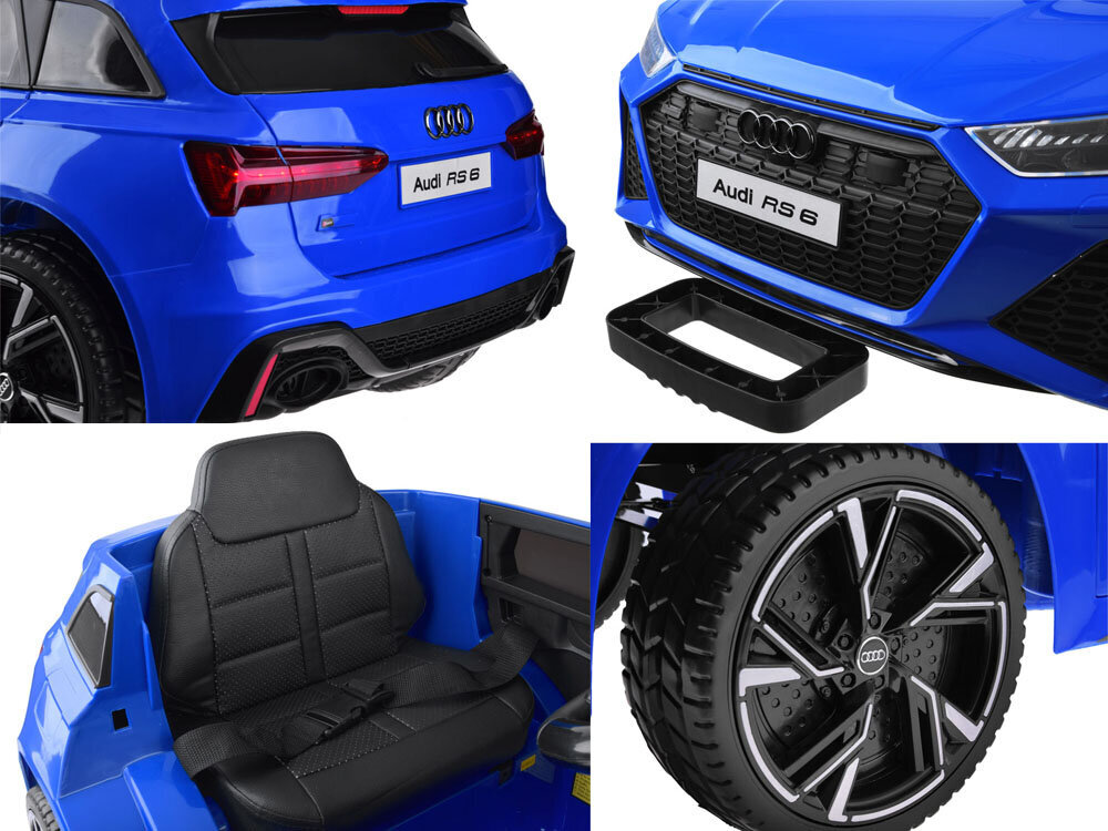 Sähköauto lapsille AUDI RS 6, musta hinta ja tiedot | Lasten sähköautot | hobbyhall.fi