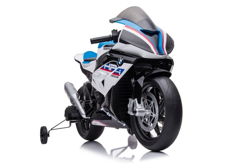 Sähkömoottoripyörä lapsille BMW HP4 Race JT5001, valkoinen hinta ja tiedot | Lasten sähköautot | hobbyhall.fi