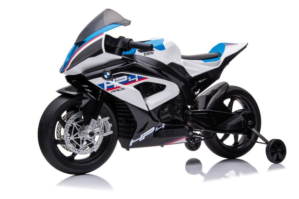 Sähkömoottoripyörä lapsille BMW HP4 Race JT5001, valkoinen hinta ja tiedot | Lasten sähköautot | hobbyhall.fi